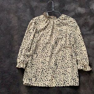 Animal print smocked top